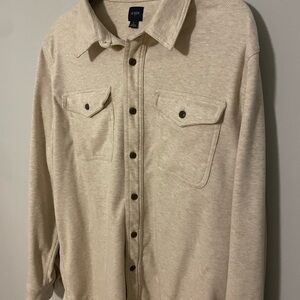 J Crew Cream Button-Up Shirt